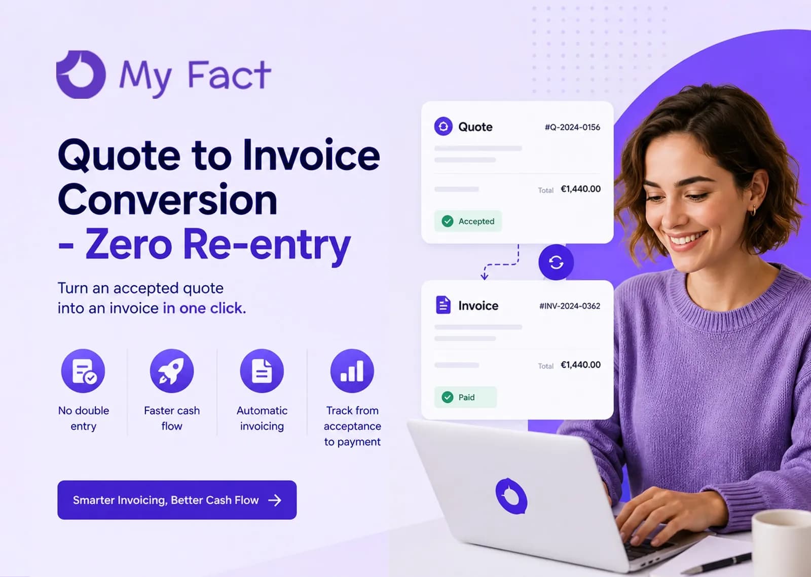 Quote to invoice conversion - zero re-entry